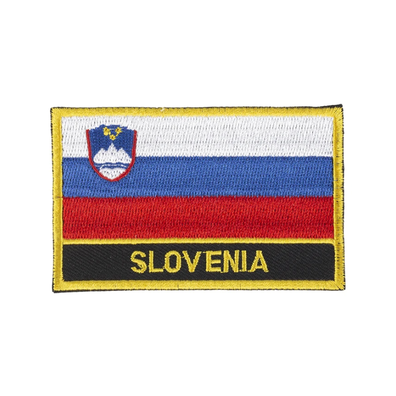 Našitek zastava Slovenije z napisom